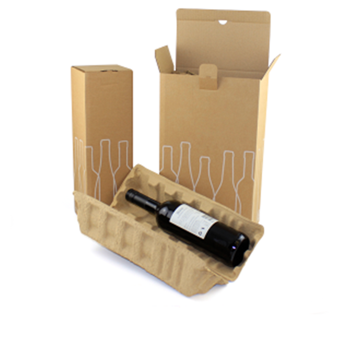 Bottle Postal Boxes - Pulp Inner