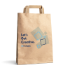 Brown Tape Handle Carrier Bag - Printed Full Colour