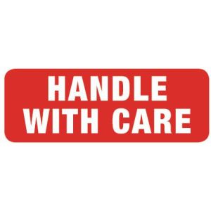 Handle With Care Labels (89x32mm)