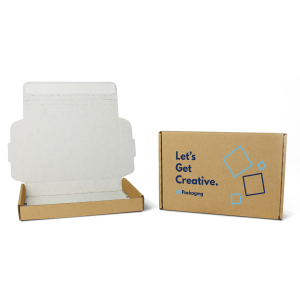 Brown/White Quick Seal Boxes - Printed 2 Colour