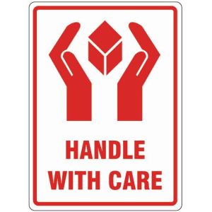 Handle With Care Labels (108x79mm)