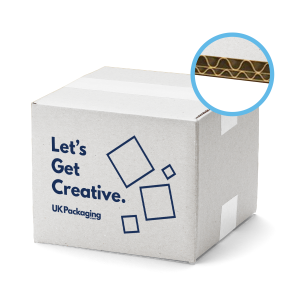 Double Wall White Cardboard Boxes - Printed 1 Colour