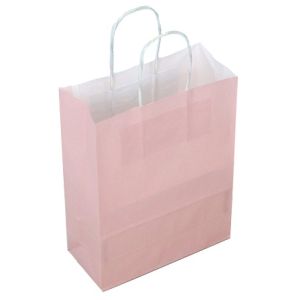 Pink Paper Carrier Bags Twist Handle