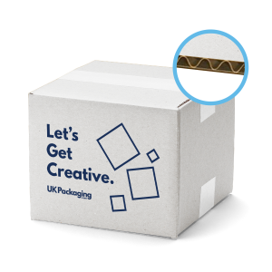 Single Wall White Cardboard Boxes - Printed 1 Colour