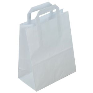 White Paper Carrier Bags Tape Handle