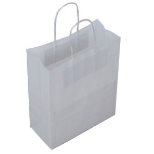White Paper Carrier Bags Twist Handle